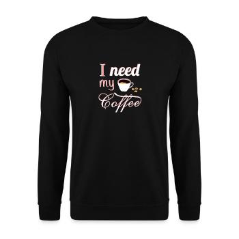 Coffee coffee - Unisex Sweatshirt - black - Front - Alina (178cm) & Michal (187cm)