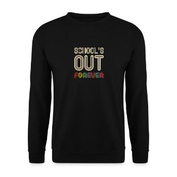School s Out Forever Teacher Retirement T-Shirt - Unisex Pullover - Schwarz - Vorne - Alina (178cm) & Michal (187cm)