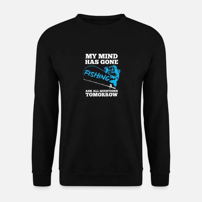 Fishing fischen angeln - Unisex Pullover - Schwarz