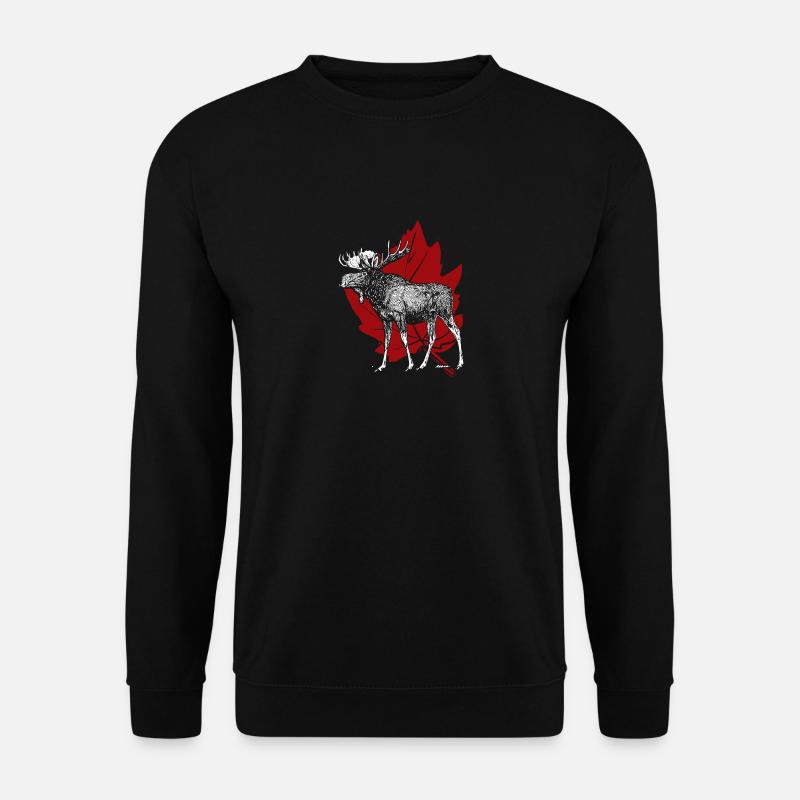 Kanada Elch - Unisex Pullover - Schwarz