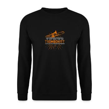 Trombone joueur - Sweat-shirt Unisexe - noir - Devant - Alina (178cm) & Michal (187cm)