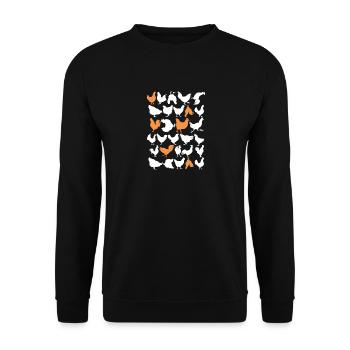 Chicken animal chickens gift · chickens - Unisex Sweatshirt - black - Front - Alina (178cm) & Michal (187cm)
