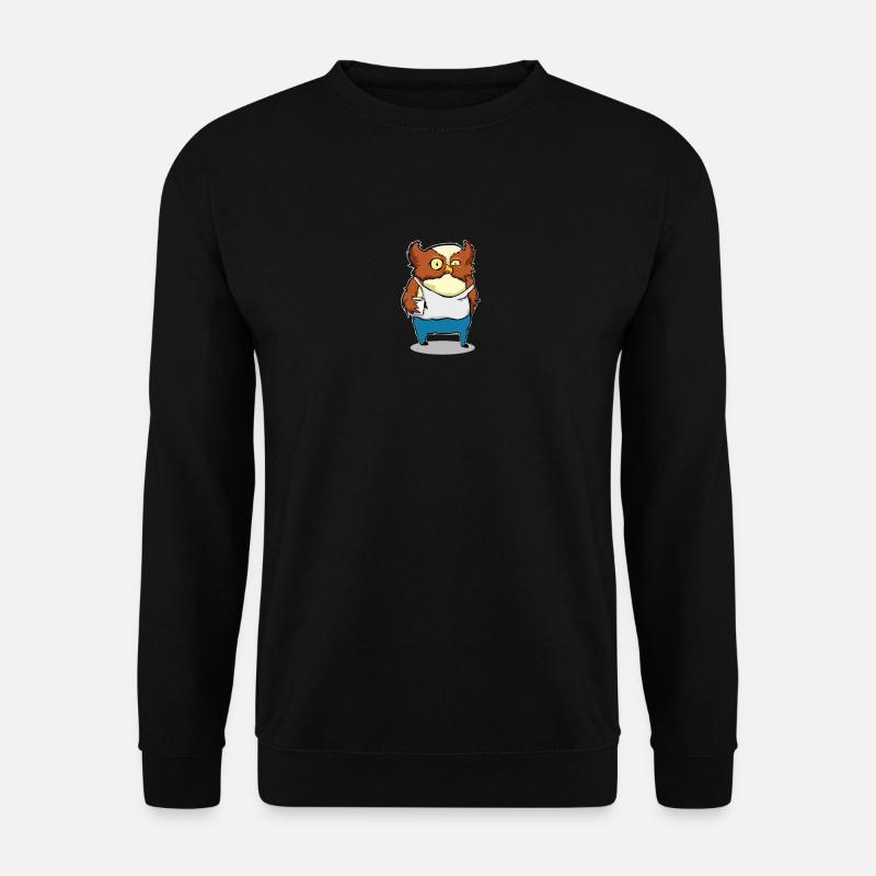 Owl Tired coffee early riser - Unisex Sweatshirt - black