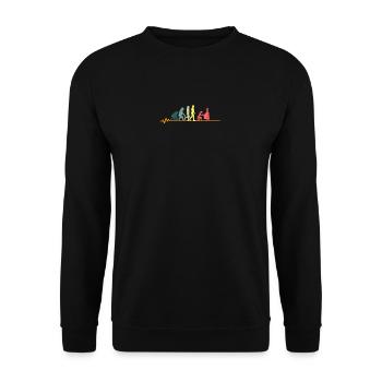 Couture Couture Couturière Cadeau · Évolution - Sweat-shirt Unisexe - noir - Devant - Alina (178cm) & Michal (187cm)