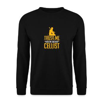 cello - Unisex Sweatshirt - black - Front - Alina (178cm) & Michal (187cm)