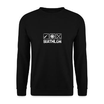 biathlon - Unisex Sweatshirt - black - Front - Alina (178cm) & Michal (187cm)