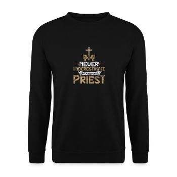 Priest force - Unisex Sweatshirt - black - Front - Alina (178cm) & Michal (187cm)