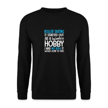 Roller Skate Roller Skate Inline Skate Gift Idea - Unisex Sweatshirt - black - Front - Alina (178cm) & Michal (187cm)