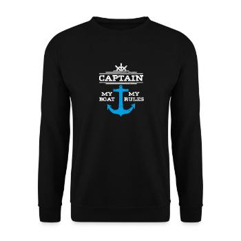 Sailing captain ship gift idea gift - Unisex Sweatshirt - black - Front - Alina (178cm) & Michal (187cm)