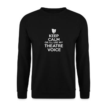 Theater Schaupieler mask - Unisex Sweatshirt - black - Front - Alina (178cm) & Michal (187cm)