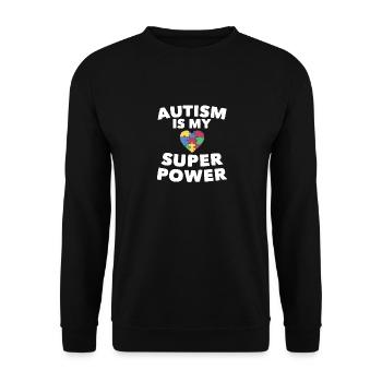 Autism Autist Autist Gift Gift Idea - Unisex Sweatshirt - black - Front - Alina (178cm) & Michal (187cm)