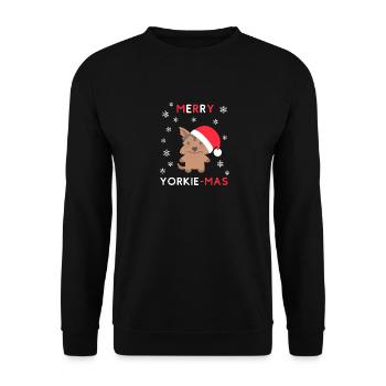 Merry Yorkie Mas - Unisex Pullover - Schwarz - Vorne - Alina (178cm) & Michal (187cm)