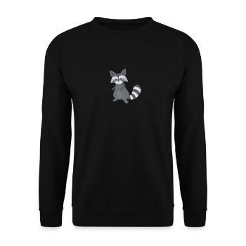 Süßer Waschbär - Unisex Pullover - Schwarz - Vorne - Alina (178cm) & Michal (187cm)