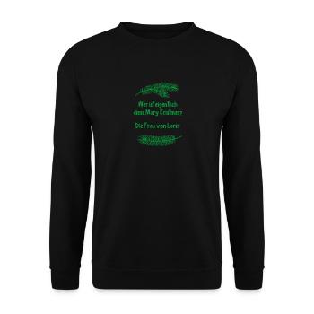 Wer ist eigentlich diese Mary Kristmes? - Unisex Pullover - Schwarz - Vorne - Alina (178cm) & Michal (187cm)