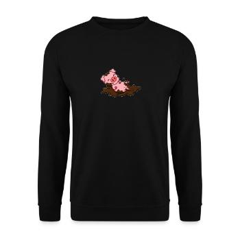 Pig Wallow In A Dirty Puddle Christmas Kid Gift - Unisex Sweatshirt - black - Front - Alina (178cm) & Michal (187cm)