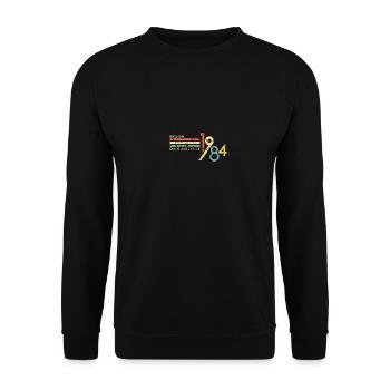 Cadeau d'anniversaire de naissance · Né en 1984 - Sweat-shirt Unisexe - noir - Devant - Alina (178cm) & Michal (187cm)