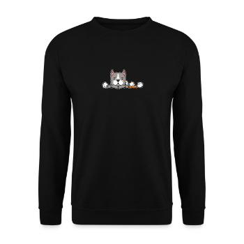Süßer Pitbull Hundeliebhaber Amt für Humor - Unisex Pullover - Schwarz - Vorne - Alina (178cm) & Michal (187cm)