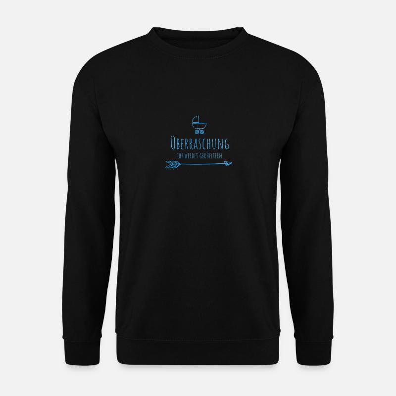 Babynews und Großeltern - Unisex Pullover - Schwarz