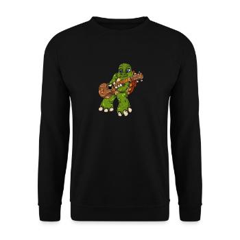 Schildkröte Musik Gitarre - Unisex Pullover - Schwarz - Vorne - Alina (178cm) & Michal (187cm)