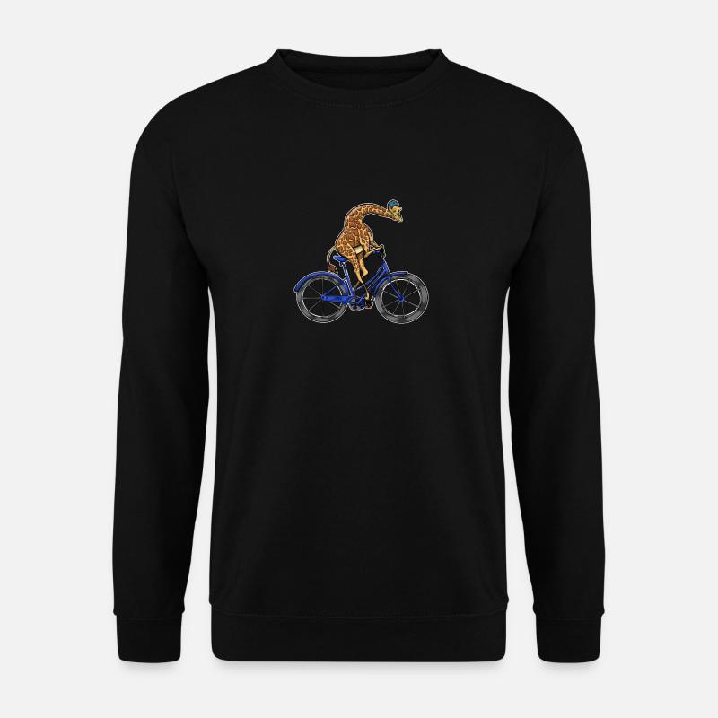 Fahrrad Giraffe Tier - Unisex Pullover - Schwarz