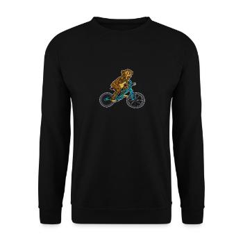 Bicycle monkey sport - Unisex Sweatshirt - black - Front - Alina (178cm) & Michal (187cm)