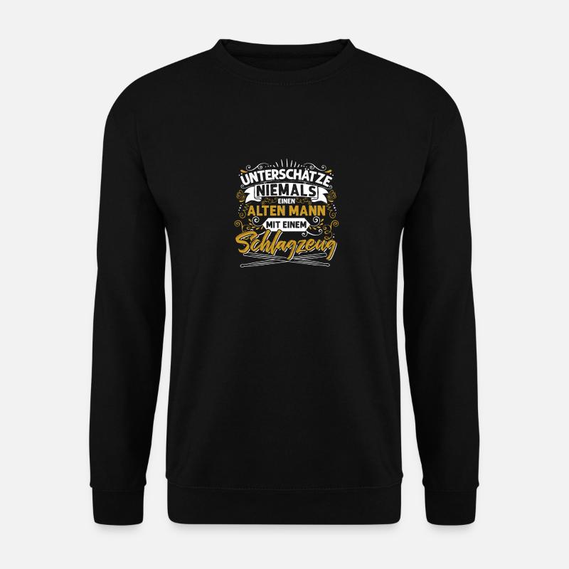 Schlagzeuger Musikinstrument - Unisex Pullover - Schwarz