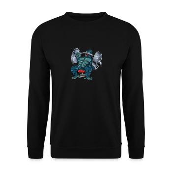 Gorilla monkey bench press - Unisex Sweatshirt - black - Front - Alina (178cm) & Michal (187cm)