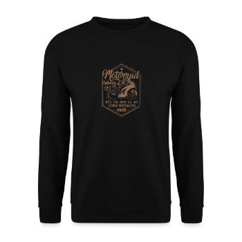 Motorrad Superbike Biker Geschenk · Unterhaltung - Unisex Pullover - Schwarz - Vorne - Alina (178cm) & Michal (187cm)