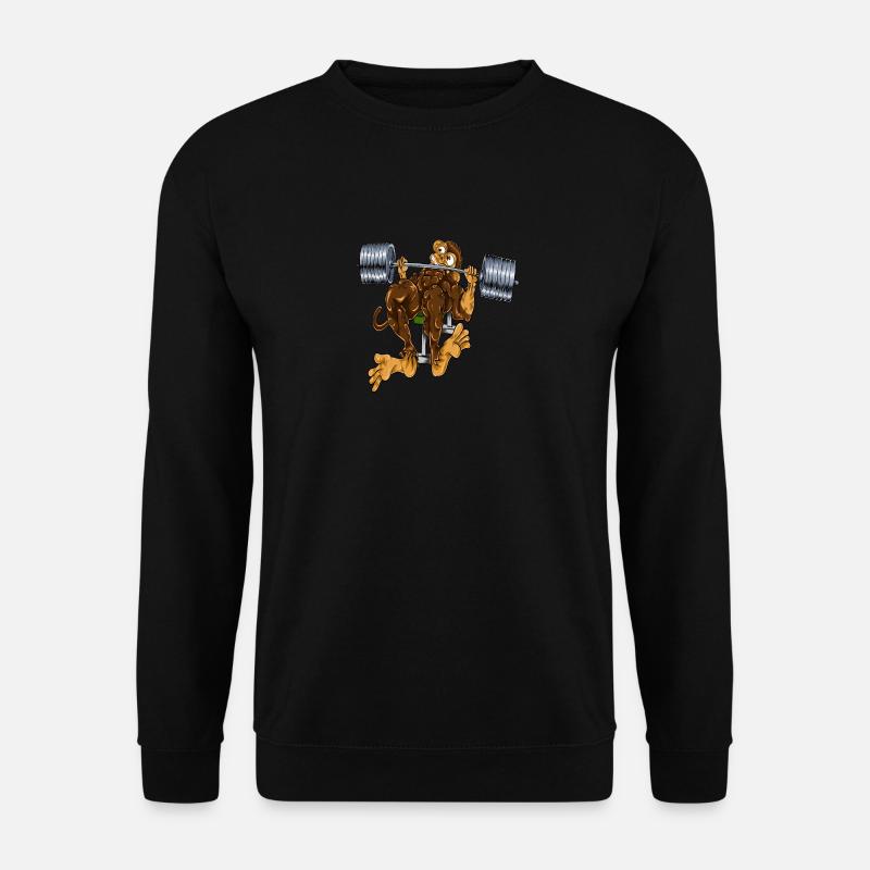 Monkey bench press - Unisex Sweatshirt - black