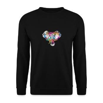 elephant - Unisex Sweatshirt - black - Front - Alina (178cm) & Michal (187cm)