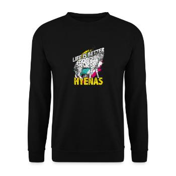 hyenas - Unisex Sweatshirt - black - Front - Alina (178cm) & Michal (187cm)