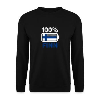 Finnland Finne - Unisex Pullover - Schwarz - Vorne - Alina (178cm) & Michal (187cm)