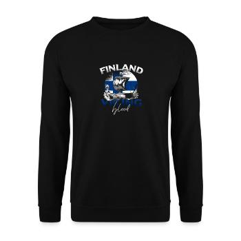 Finland Finnish home - Unisex Sweatshirt - black - Front - Alina (178cm) & Michal (187cm)