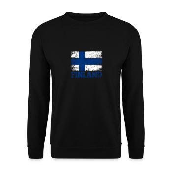 Drapeau de la Finlande - Sweat-shirt Unisexe - noir - Devant - Alina (178cm) & Michal (187cm)