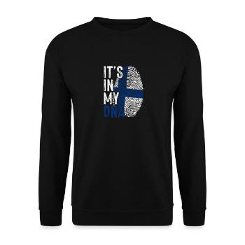 Finland DNA - Unisex Sweatshirt - black - Front - Alina (178cm) & Michal (187cm)