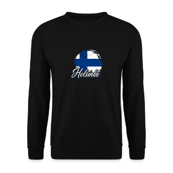 Finland Helsinki - Unisex Sweatshirt - black - Front - Alina (178cm) & Michal (187cm)