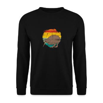 kiwi - Unisex Sweatshirt - black - Front - Alina (178cm) & Michal (187cm)
