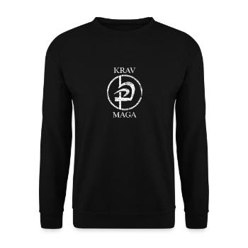 Krav Maga Israel military - Unisex Sweatshirt - black - Front - Alina (178cm) & Michal (187cm)