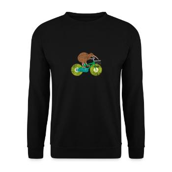 Kiwi Fahrrad - Unisex Pullover - Schwarz - Vorne - Alina (178cm) & Michal (187cm)