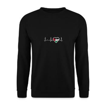 Battement de coeur en Palestine - Sweat-shirt Unisexe - noir - Devant - Alina (178cm) & Michal (187cm)