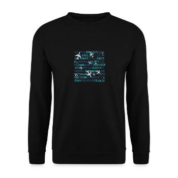 Flugzeug Luftfahrt Fliegen - Unisex Pullover - Schwarz - Vorne - Alina (178cm) & Michal (187cm)