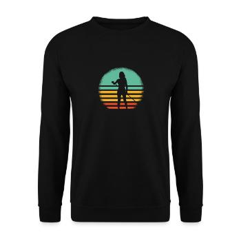 Stand up paddle fille rétro - Sweat-shirt Unisexe - noir - Devant - Alina (178cm) & Michal (187cm)