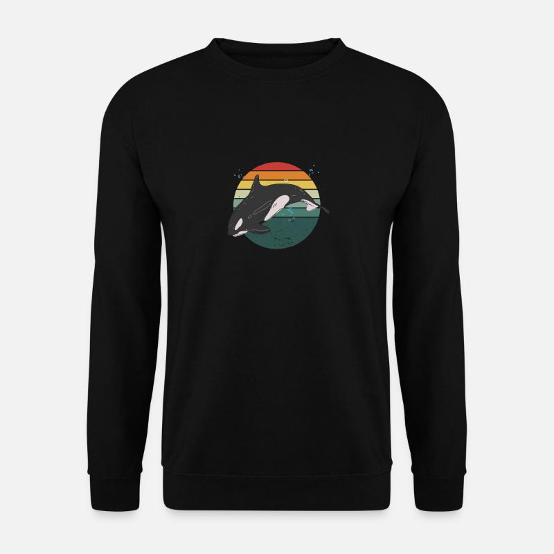 Retro orca - Unisex Sweatshirt - black