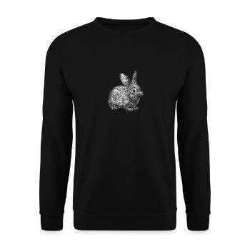 Hase Osterhase Ostern - Unisex Pullover - Schwarz - Vorne - Alina (178cm) & Michal (187cm)
