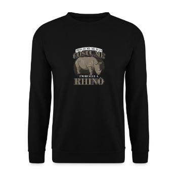 rhino - Unisex Sweatshirt - black - Front - Alina (178cm) & Michal (187cm)