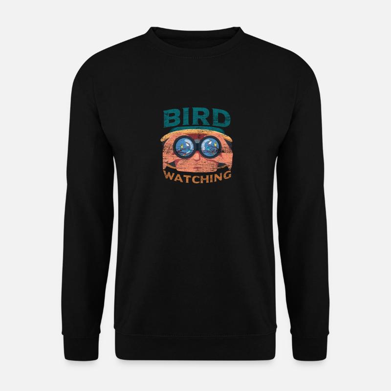 Vogel Fernglas - Unisex Pullover - Schwarz