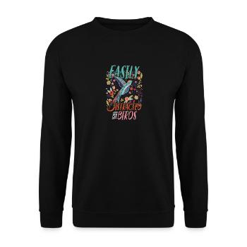 Oiseau animal animal - Sweat-shirt Unisexe - noir - Devant - Alina (178cm) & Michal (187cm)