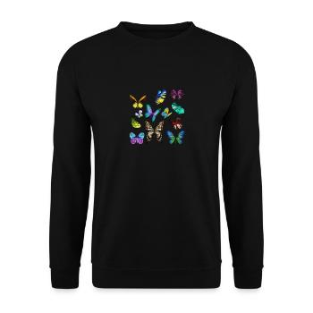 Butterfly Insect Cocoon - Unisex Sweatshirt - black - Front - Alina (178cm) & Michal (187cm)