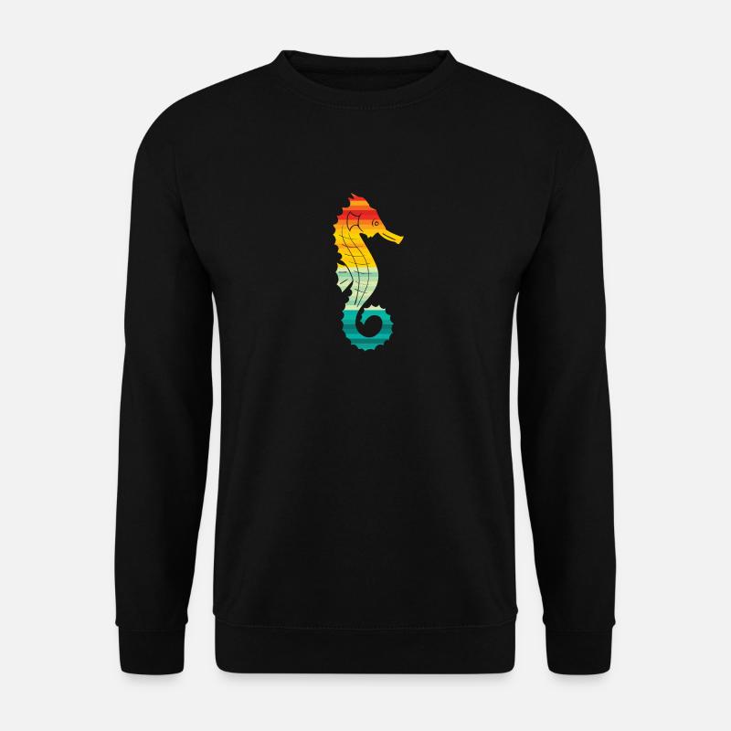 Retro seahorse - Unisex Sweatshirt - black