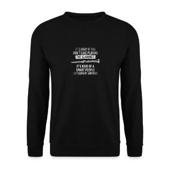 clarinet - Unisex Sweatshirt - black - Front - Alina (178cm) & Michal (187cm)